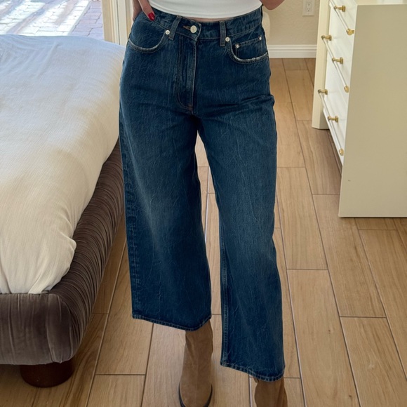 NWT Anine Bing Rick Jean Azure Blue - Picture 11 of 11